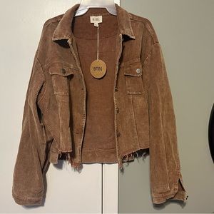 Size large BIBI corduroy jacket NEW WITH TAGS